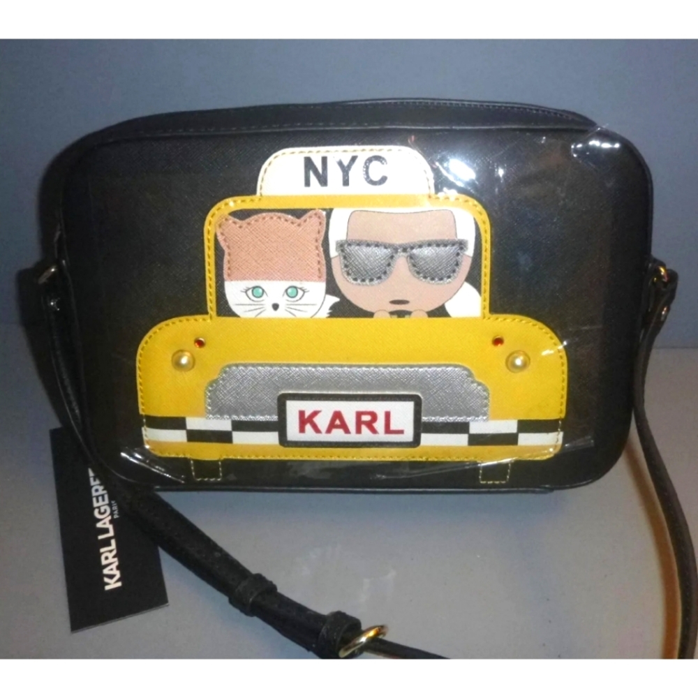 NWT Karl Lagerfeld Paris Maybelle Taxi Crossbody - BLACK